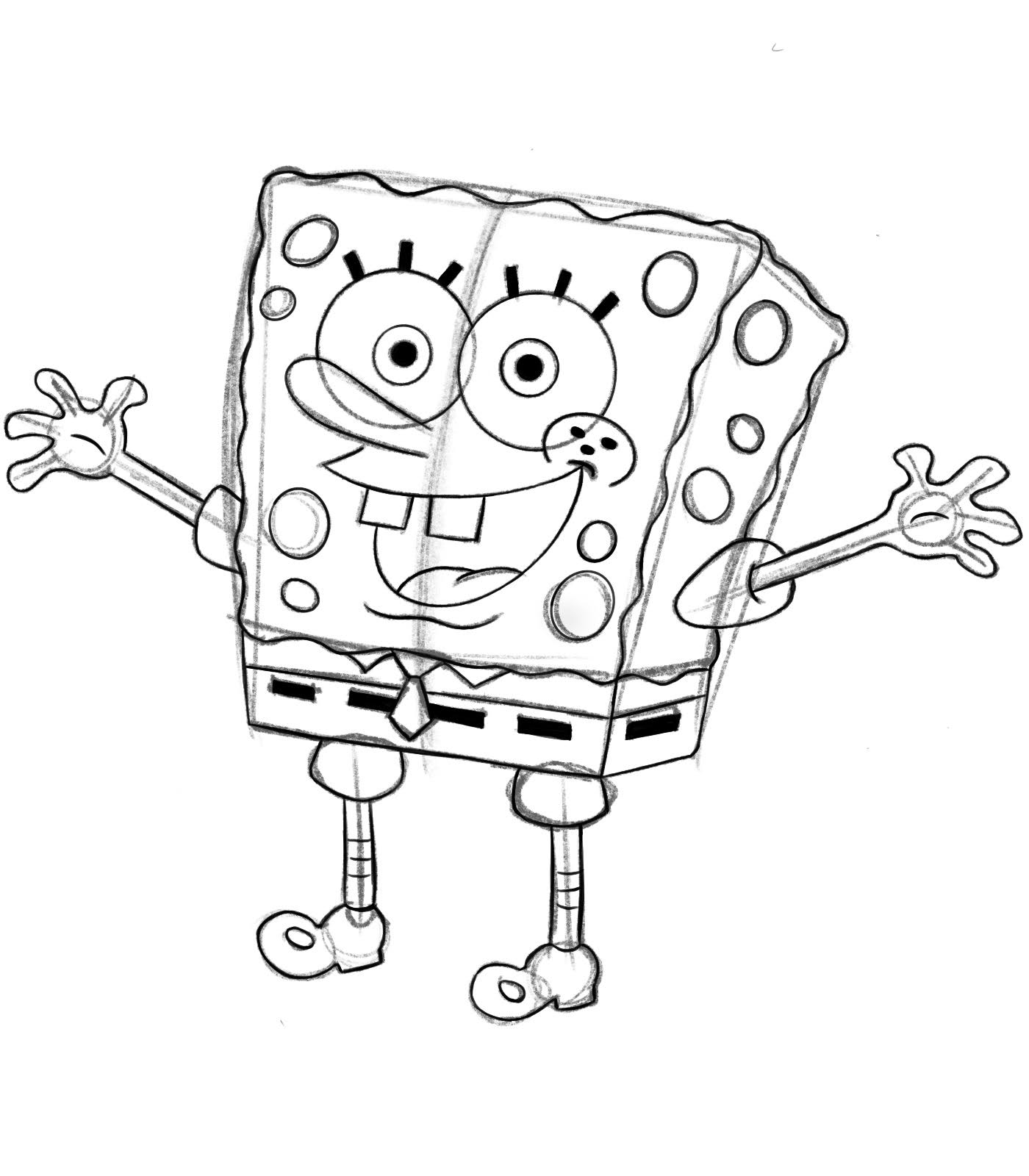 Como Desenhar O Bob Esponja Passo A Passo Iniciante