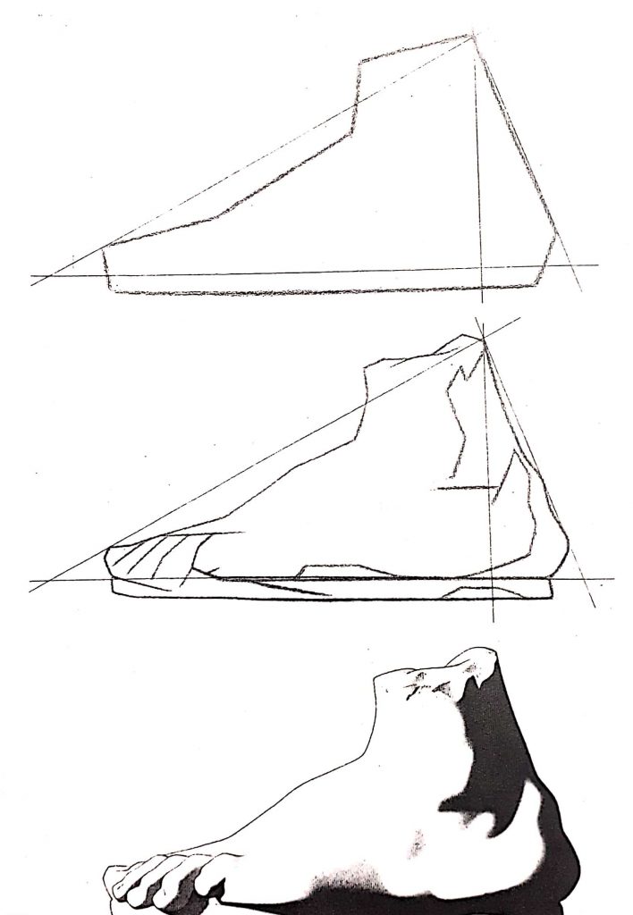 exercicios pé 1 708x1024 - Aprender a desenhar: esboço, uma etapa essencial