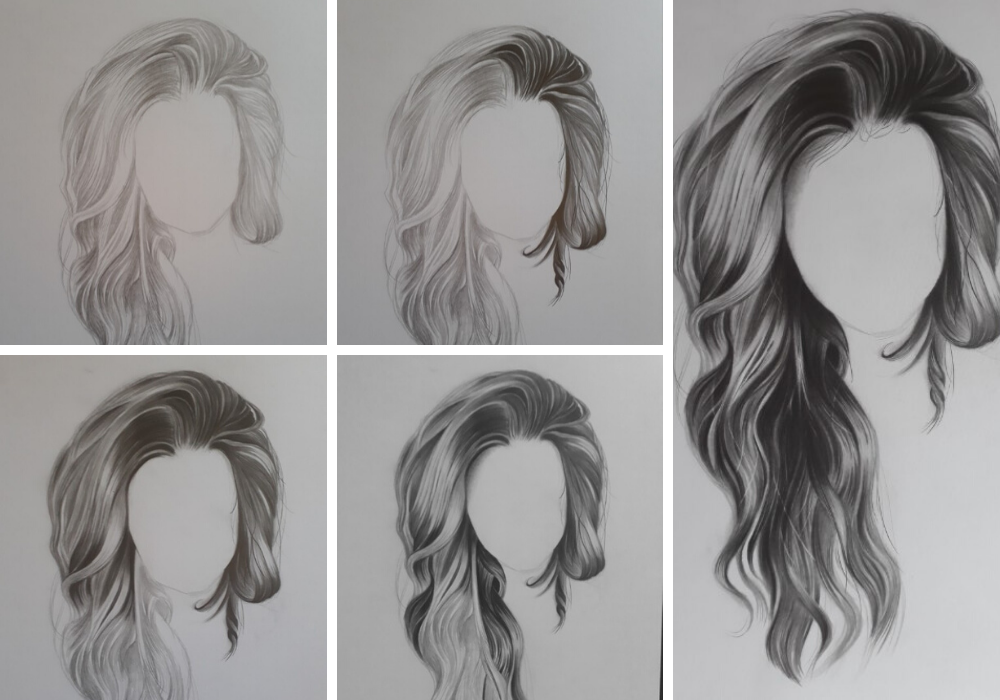 Featured image of post Como Desenhar Cabelo Realista Desenhe um contorno leve do cabelo a aproximadamente seis cent metros do esbo o da cabe a do seu personagem