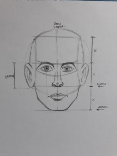 loomis frontal passo 10 - Como desenhar rosto de frente em 13 passos: método Loomis parte 3