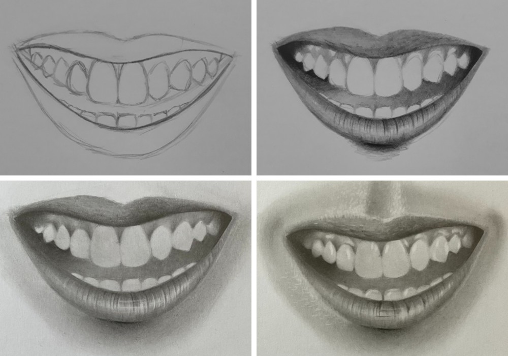 Como Desenhar Uma BOCA SORRINDO  Passo a Passo INICIANTES 