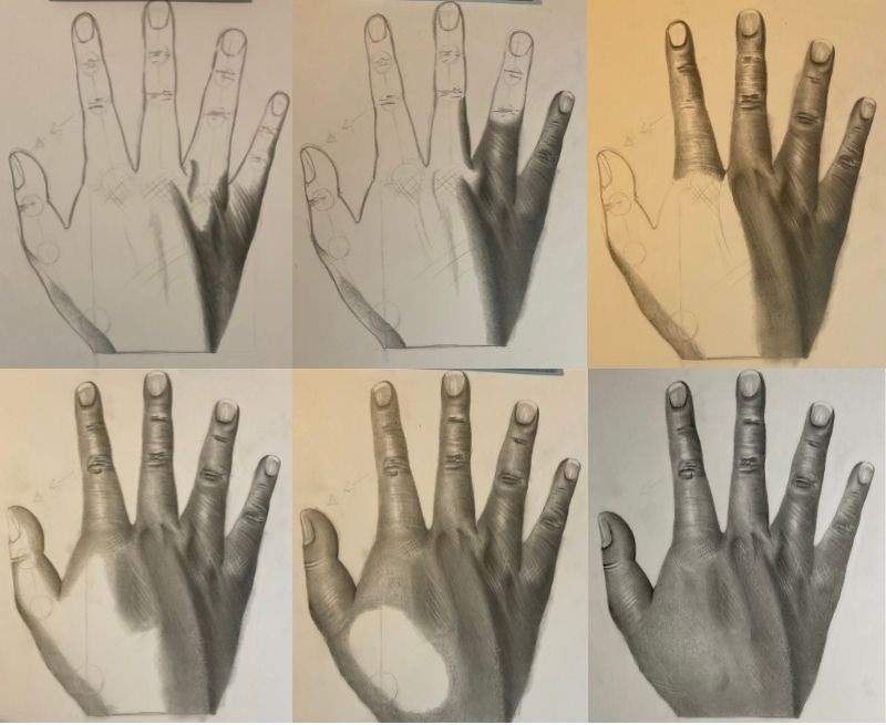 Como desenhar mao passo final - Como desenhar mão - 7 passos simples para iniciantes