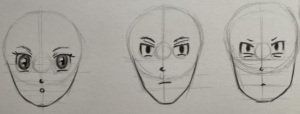 como desenhar olhos de anime de personagens velhos e novos - Como desenhar rosto de anime/mangá feminino e masculino