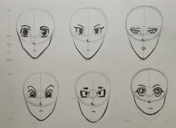 como desenhar olhos de anime - Como desenhar rosto de anime/mangá feminino e masculino