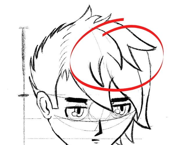 como desenhar mechas de cabelo de anime e manga - Como desenhar rosto de anime/mangá feminino e masculino