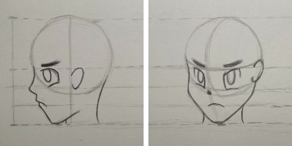 como desenhar nariz de anime - Como desenhar rosto de anime/mangá feminino e masculino