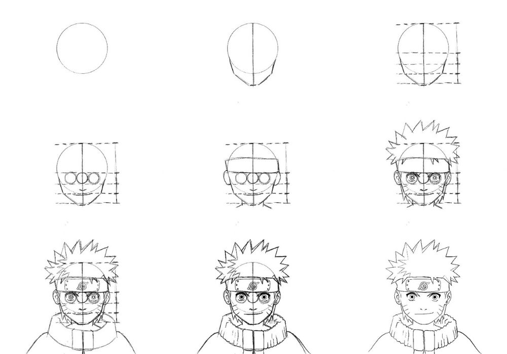 COMO DESENHAR O NARUTO FÁCIL - DESENHANDO ANIME 