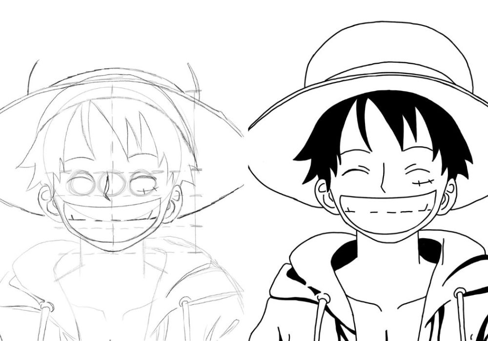 Como desenhar o Luffy passo a passo