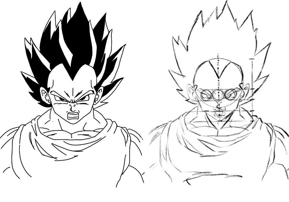 Como Desenhar O Vegeta Passo a Passo  Vegeta desenho, Naruto e sasuke  desenho, Desenho de anime