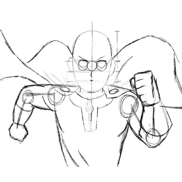 como desenhar o saitama passo 9 - Como desenhar o Saitama em 11 etapas rápidas