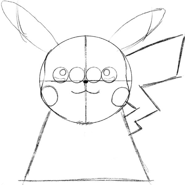 como desenhar o pikachu 5 - Como desenhar o Pikachu - em somente 9 passos!