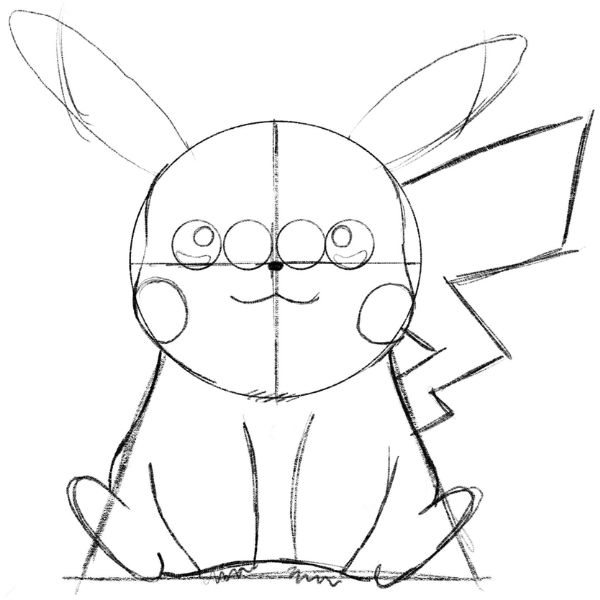 como desenhar o pikachu 7 - Como desenhar o Pikachu - em somente 9 passos!