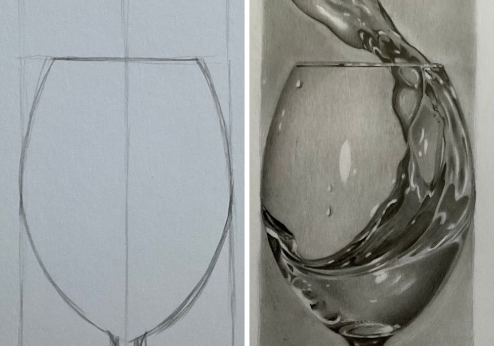 como desenhar vidro
