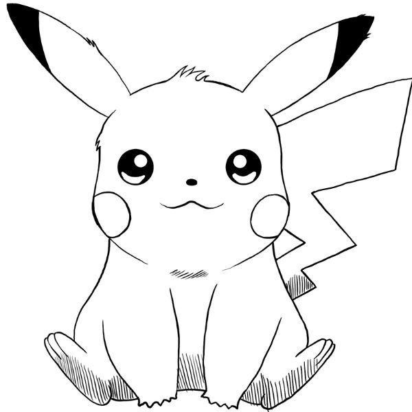 passo final de como desenhar o Pikachu - Como desenhar o Pikachu - em somente 9 passos!