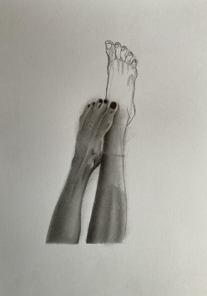 como desenhar pe 7 - Como desenhar pé - Passo a passo de pé realista
