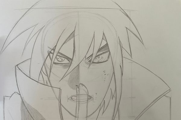 sasuke realista 2 - Desenhar anime realista - desenho de Sasuke realista detalhado