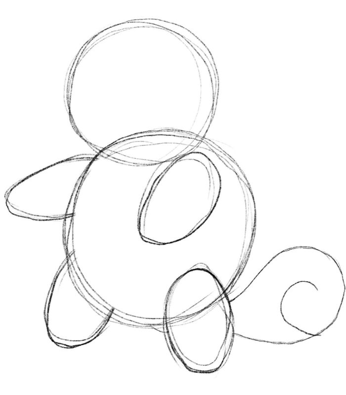 Como desenhar o Squirtle 1 - Como desenhar o Squirtle em 9 passos simplificados