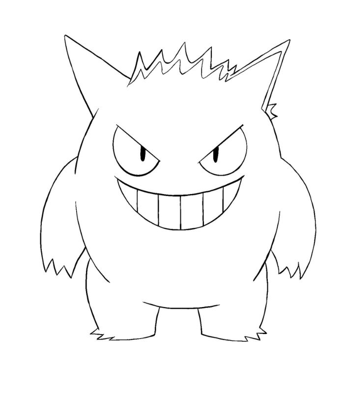 Como desenhar o Gengar 10 - Como desenhar o Gengar passo a passo - Tutorial Simples