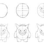 Como desenhar o Gengar 150x150 - Como desenhar o Gengar passo a passo - Tutorial Simples