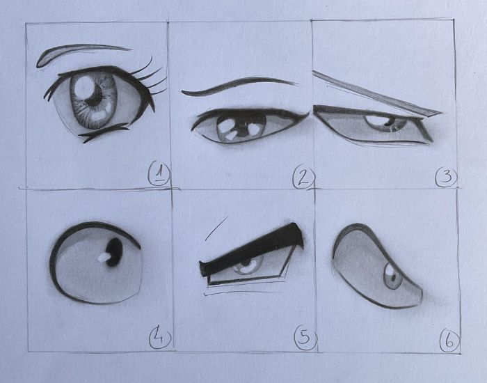 Como desenhar olhos de anime terceiro esboco - Como desenhar olho de anime - Tutorial definitivo