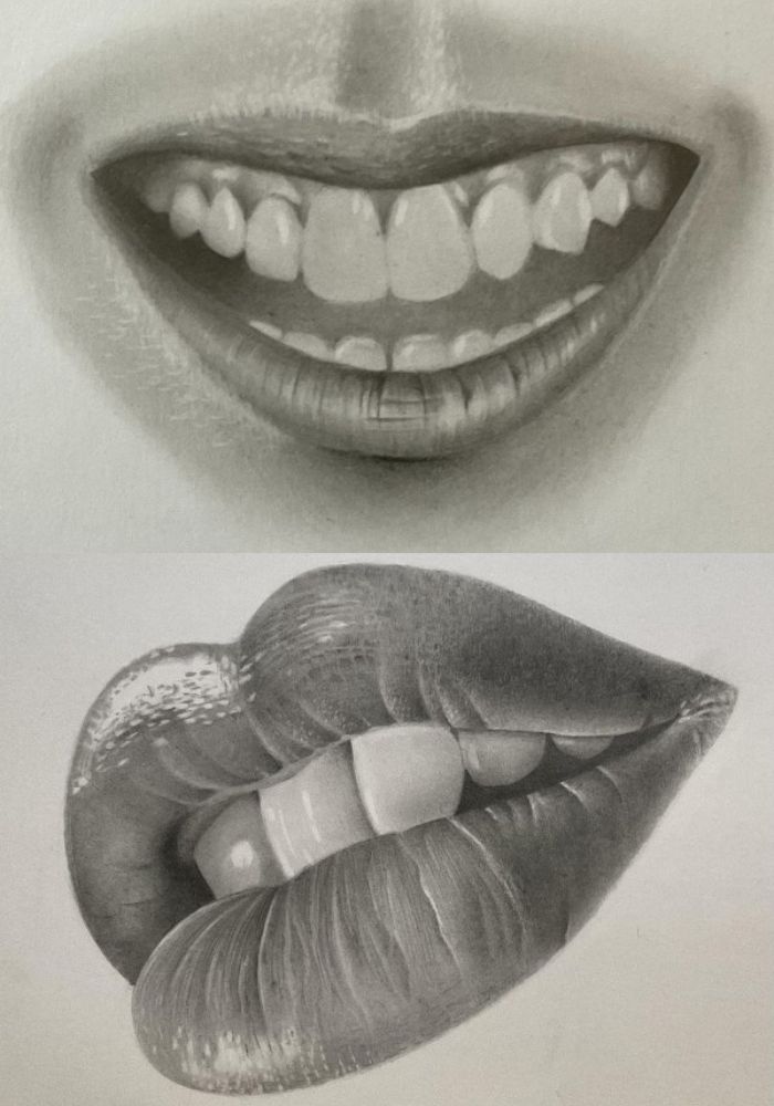 bocas realistas - Como desenhar rosto realista - Manual do desenhista parte 2