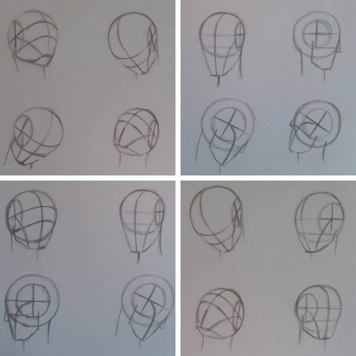 metodo loomis para desenhar cabeca humana - Como desenhar rosto realista - Manual do desenhista parte 2