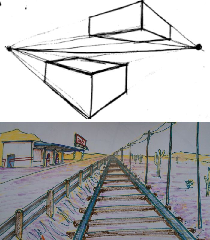 ideias de desenhos desenho em perspectiva e ponto de fuga - 21 Incríveis ideias de desenhos para inspirar sua criatividade